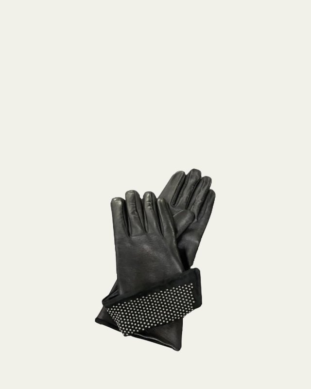 Ronnie Studded Leather Gloves